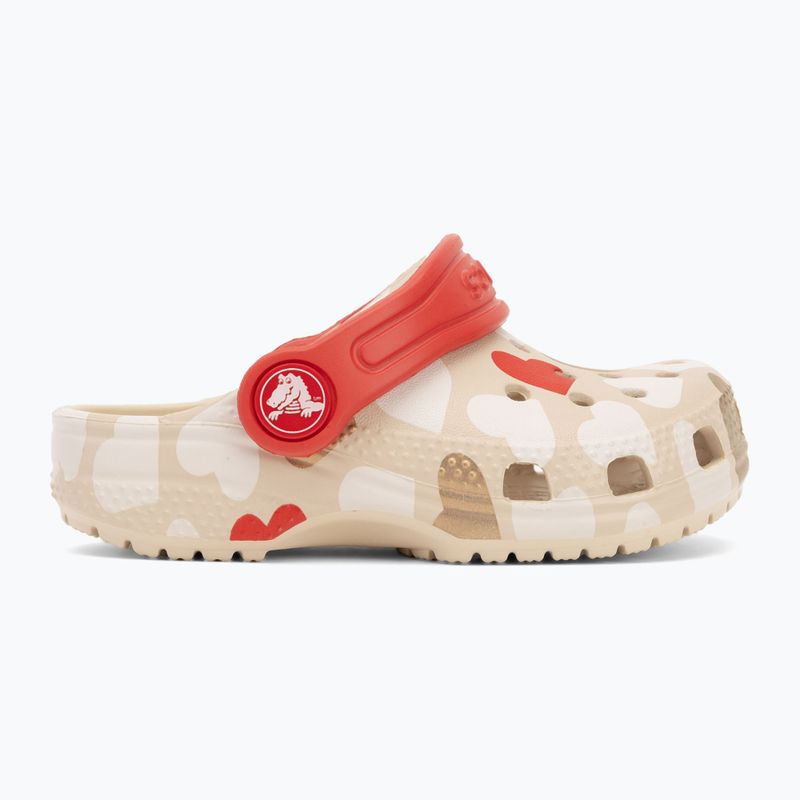 Crocs Classic Heart Print Clog homokkő gyermek flip-flopok 3