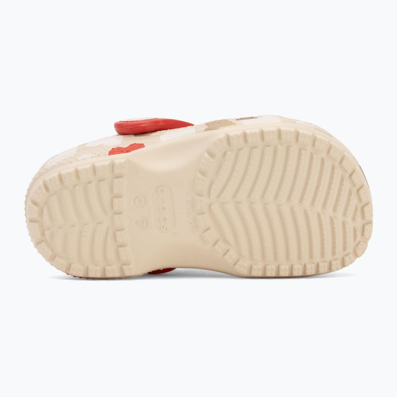 Crocs Classic Heart Print Clog homokkő gyermek flip-flopok 5