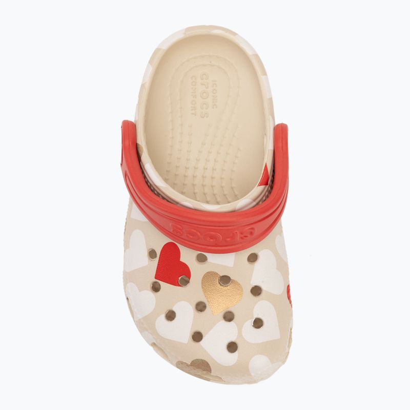 Crocs Classic Heart Print Clog homokkő gyermek flip-flopok 6