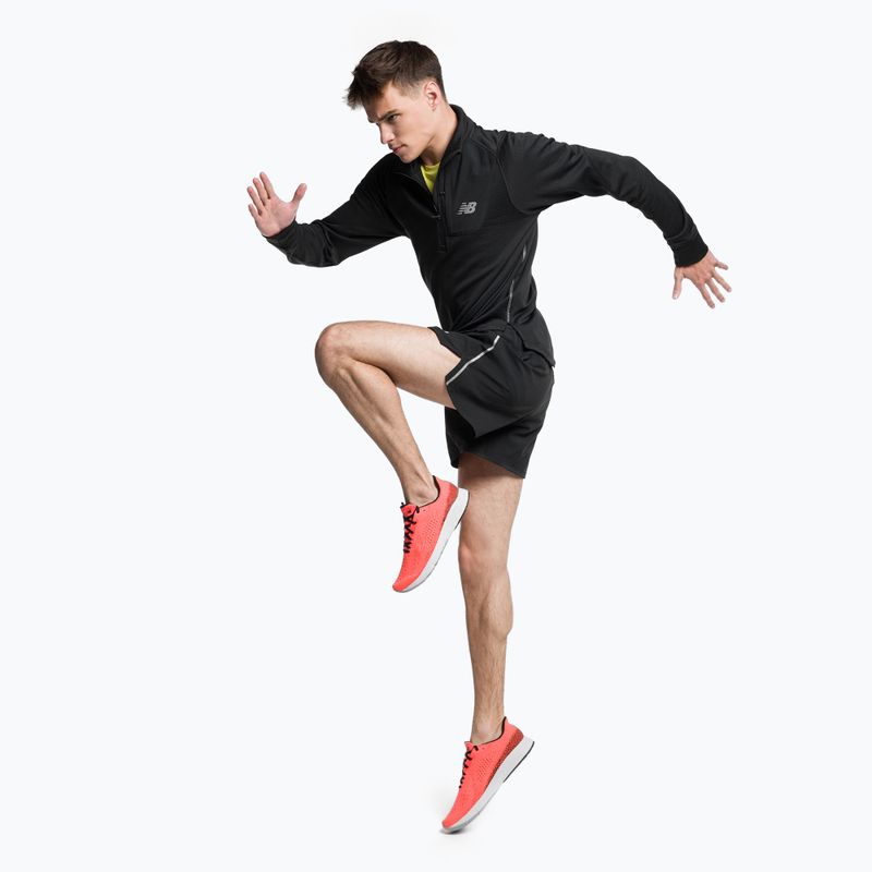Férfi edzőpóló New Balance Top NB Heat Grid Half Zip fekete NBMMT23252BK 2