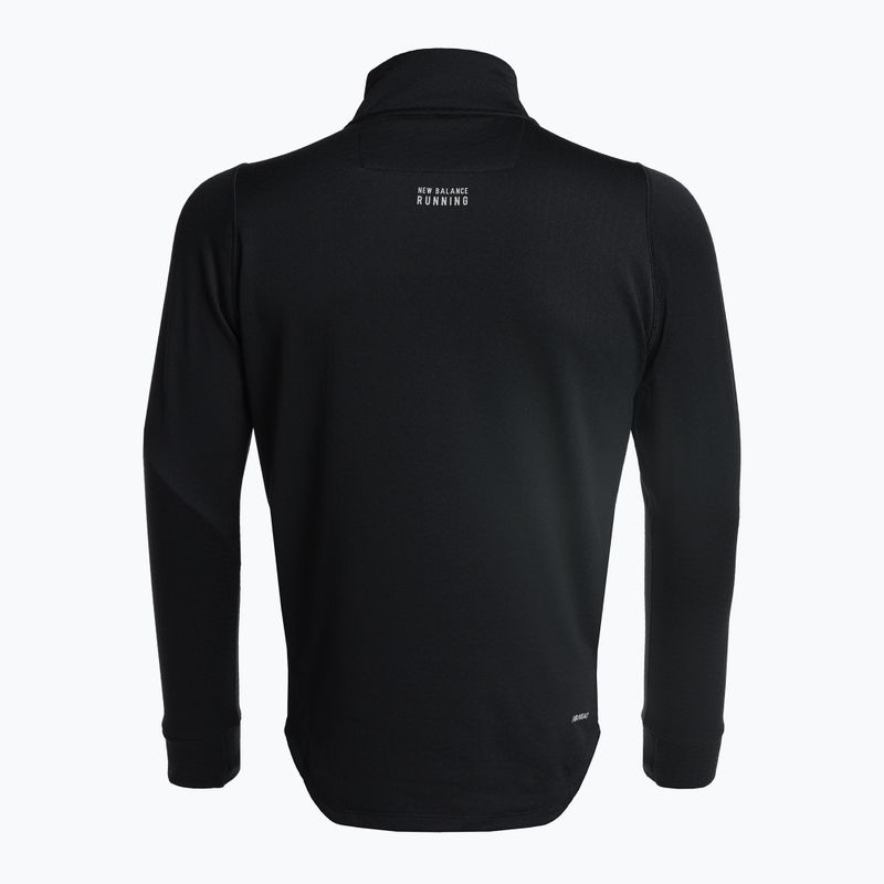 Férfi edzőpóló New Balance Top NB Heat Grid Half Zip fekete NBMMT23252BK 8