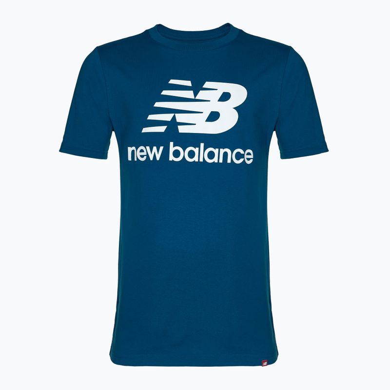 Férfi New Balance Essentials Stacked Logo póló kék