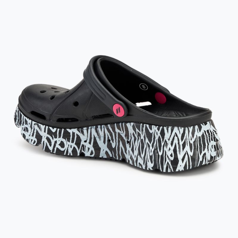 Női papucs SKECHERS JGoldcrown Max Cushioning Foamies Love True black 4