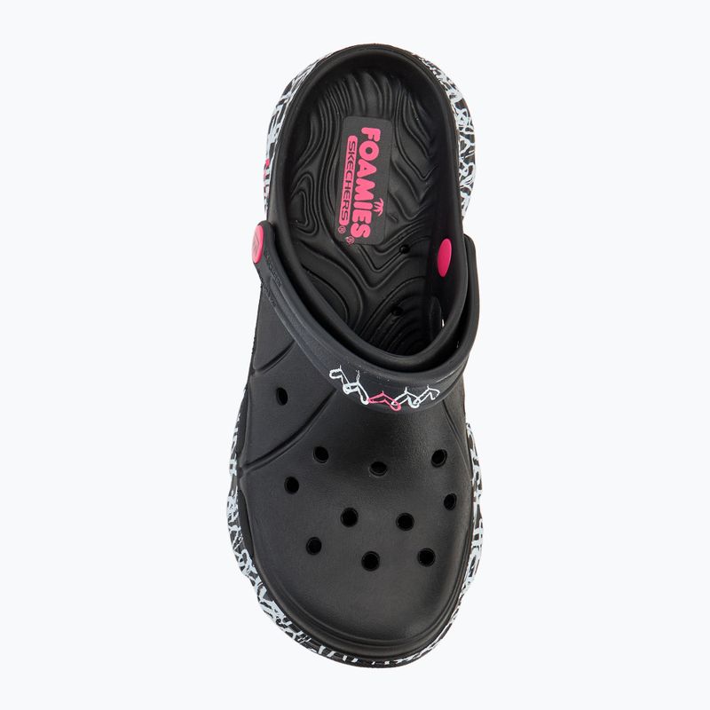 Női papucs SKECHERS JGoldcrown Max Cushioning Foamies Love True black 6