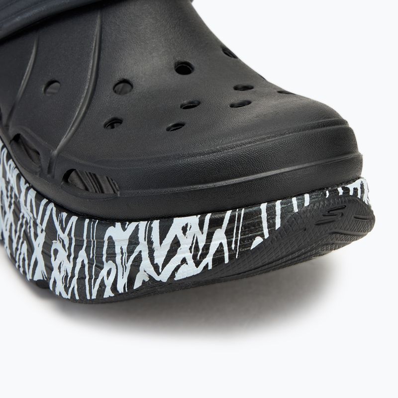 Női papucs SKECHERS JGoldcrown Max Cushioning Foamies Love True black 8