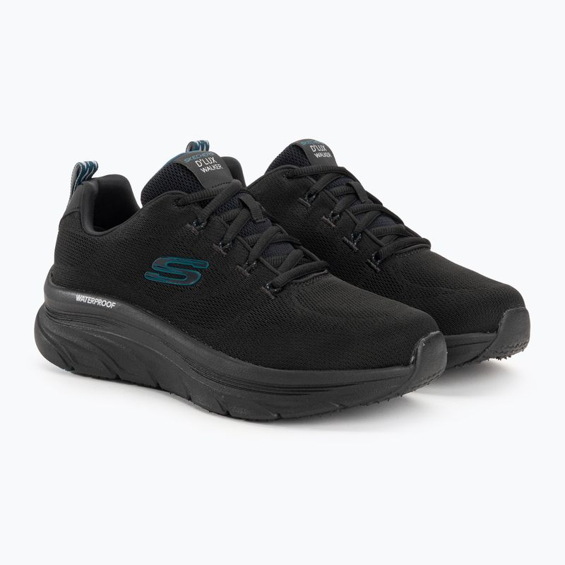 SKECHERS férfi D'Lux Walker Get Oasis fekete/zöld cipő 4