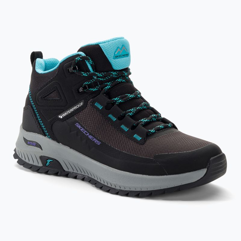 Női túracipő SKECHERS Arch Fit Discover Elevation Gain fekete/kék