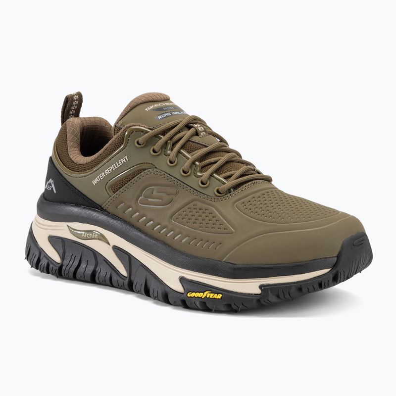 Férfi SKECHERS Arch Fit Road Walker Recon oliva/fekete cipő