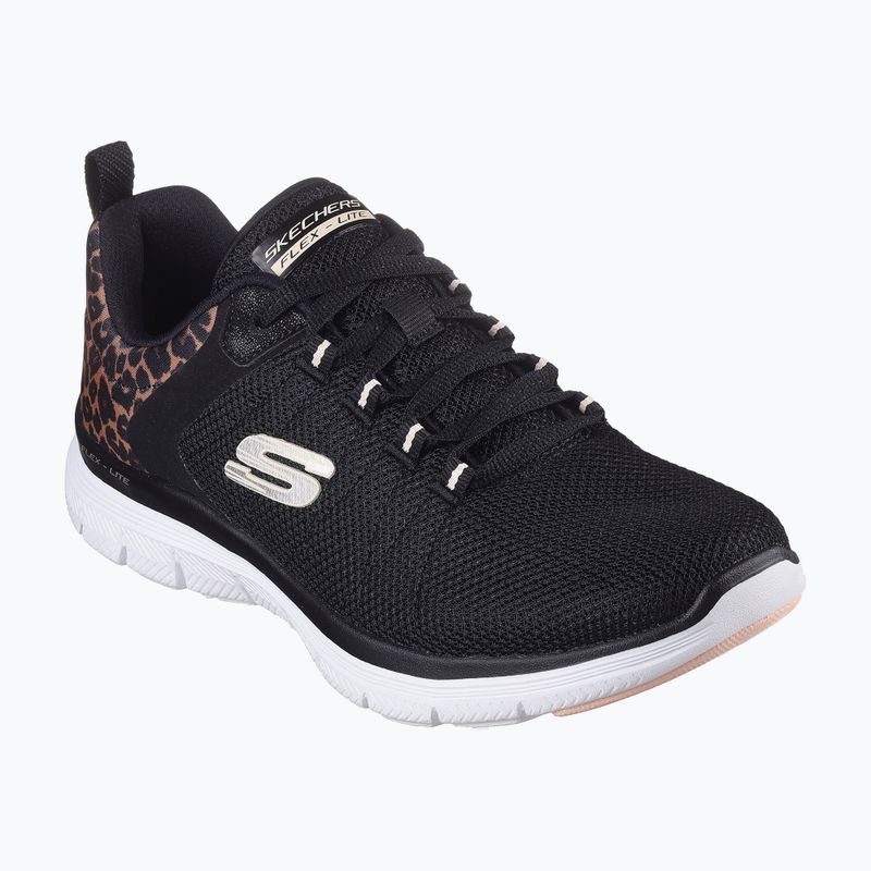 SKECHERS női cipő Flex Appeal 4.0 Wild Ballad fekete/leopárd 2