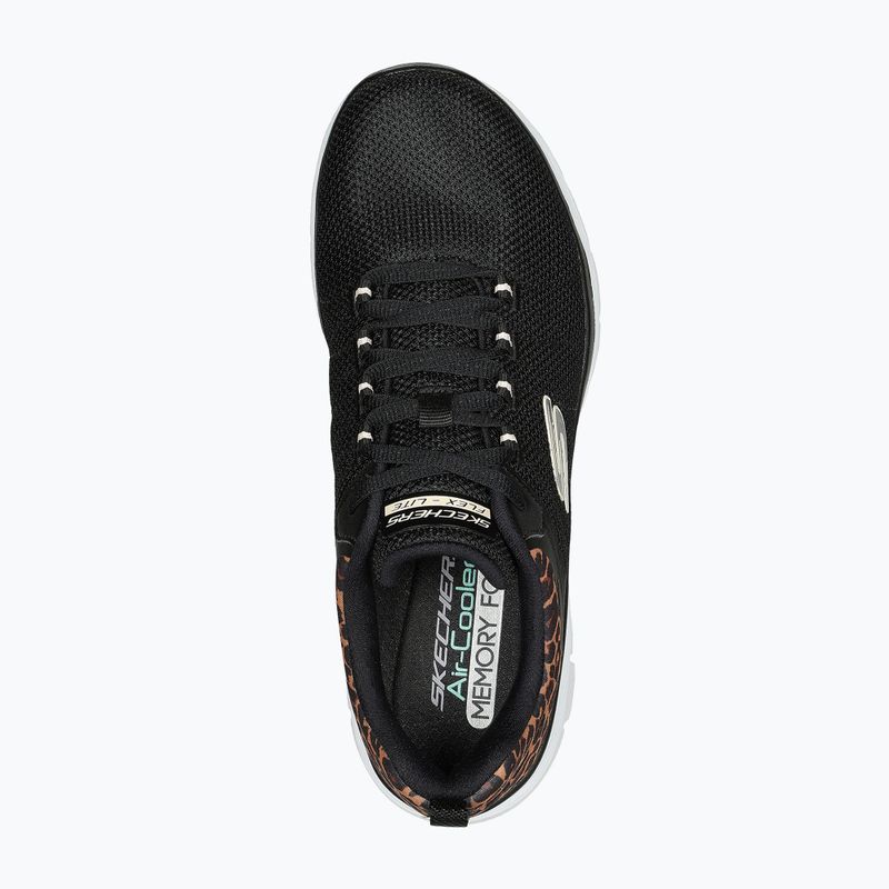 SKECHERS női cipő Flex Appeal 4.0 Wild Ballad fekete/leopárd 5