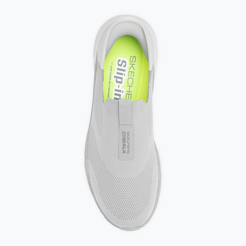 Férfi SKECHERS Slip-ins Go Walk 6 Easy On szürke/szürke/zöld cipő 5