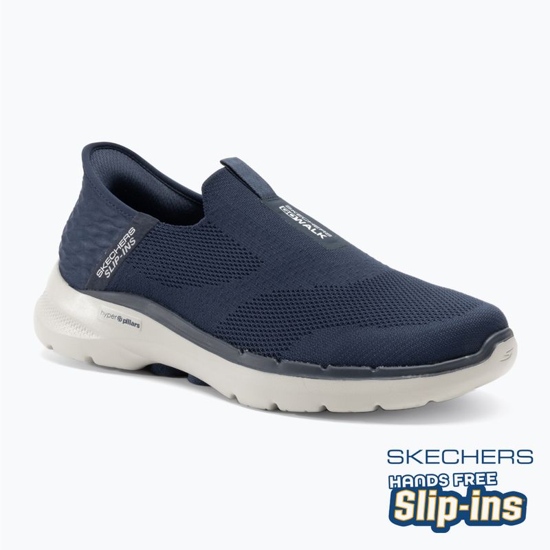 Férfi SKECHERS Slip-ins Go Walk 6 Easy On navy/fehér cipő