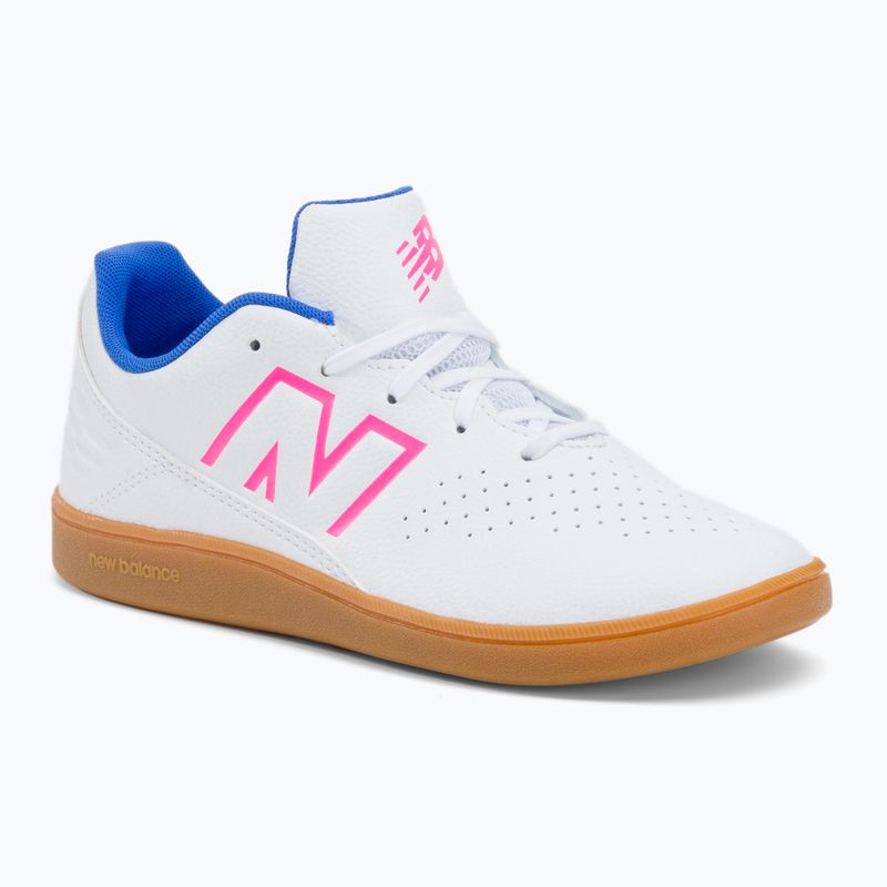 New Balance Audazo V6 Control IN Jr gyermek labdarúgócipő fehér SJA3IWB6.M.045