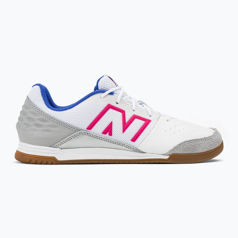 New Balance Audazo V6 Command IN gyermek futballcipő fehér 2