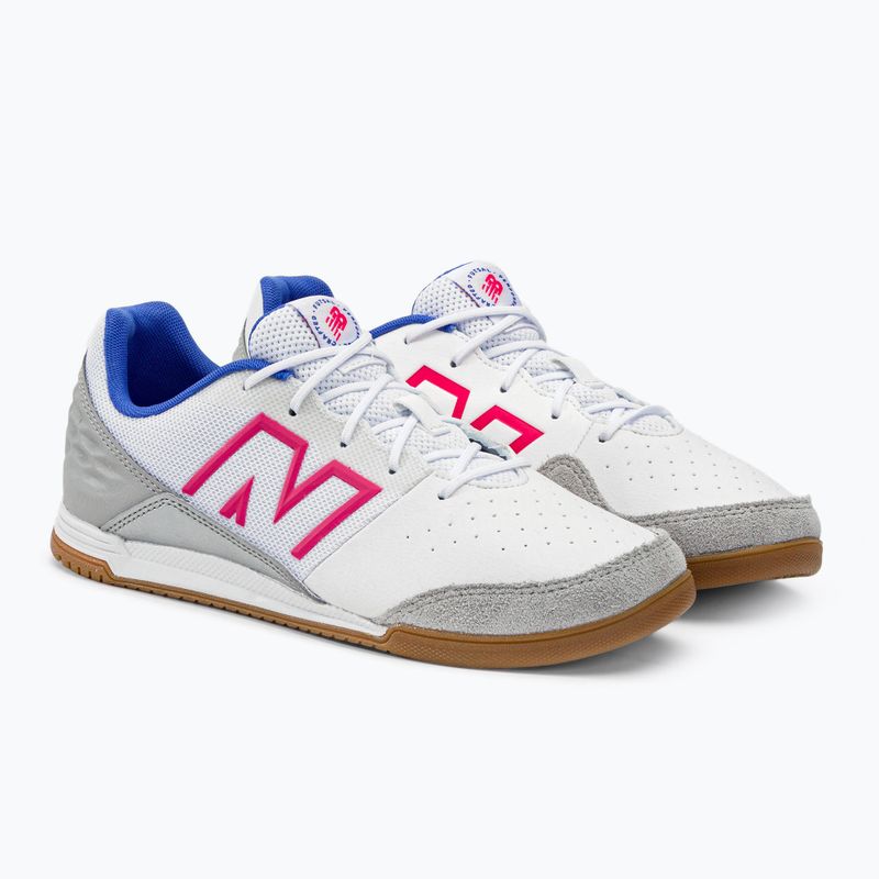 New Balance Audazo V6 Command IN gyermek futballcipő fehér 4