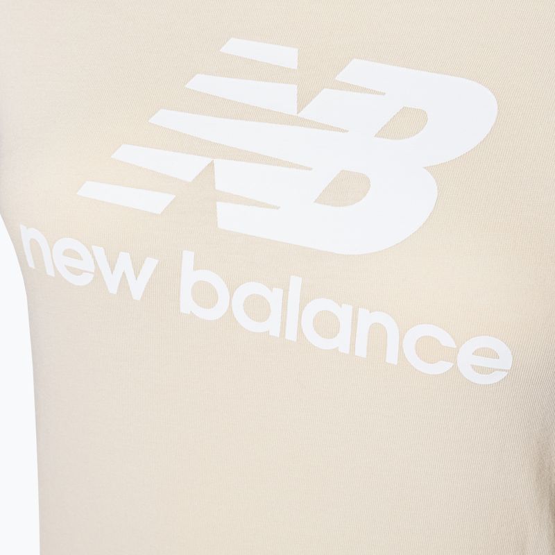 Női New Balance Essentials Stacked Logo Co T-shirt bézs NBWT31546 7