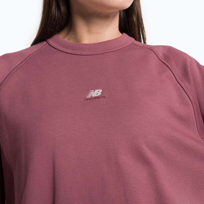 Női edzés pulóver New Balance Athletics Remastered French Terry Crewneck piros WT31500WAD 4