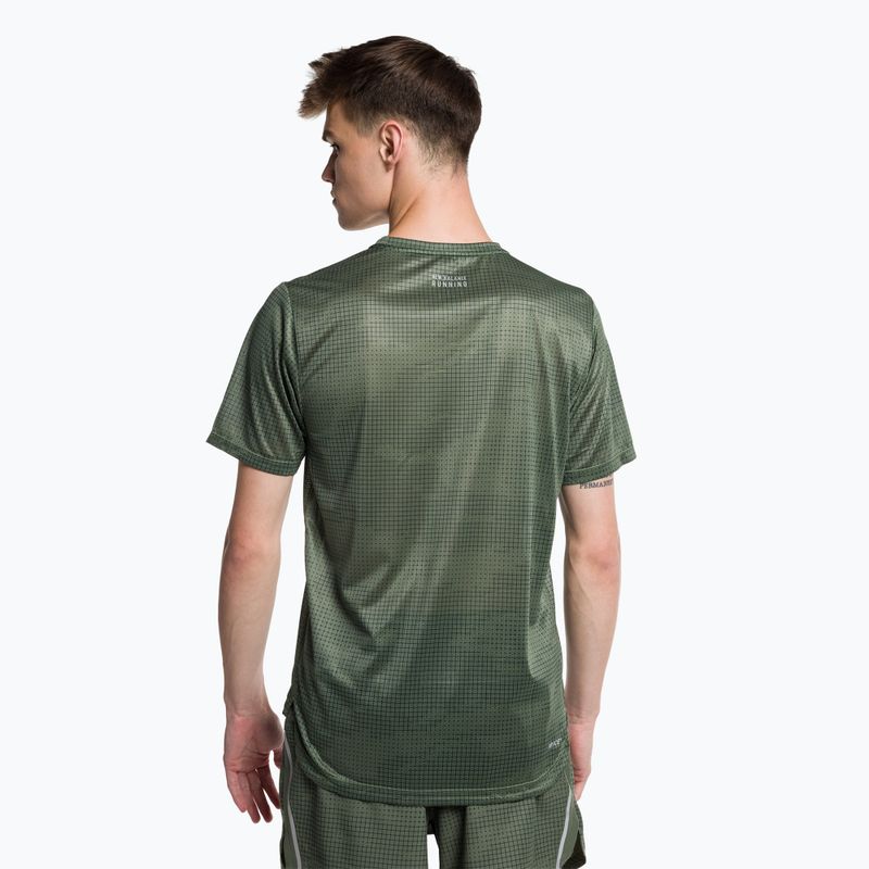 Férfi New Balance Top Printed Impact Run SS futópóló Zöld NBMT21263DON 3
