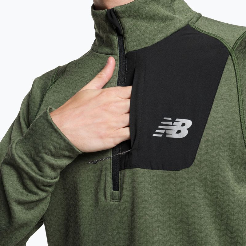 Férfi tréningpóló New Balance Top NB Heat Grid Half Zip szürke NBMT23252DO1 4
