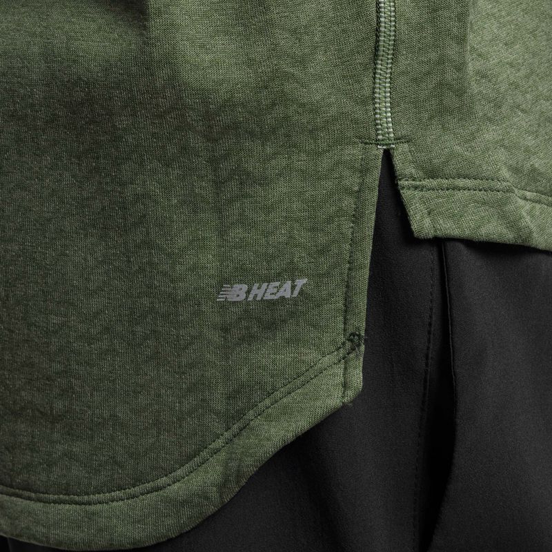 Férfi tréningpóló New Balance Top NB Heat Grid Half Zip szürke NBMT23252DO1 5