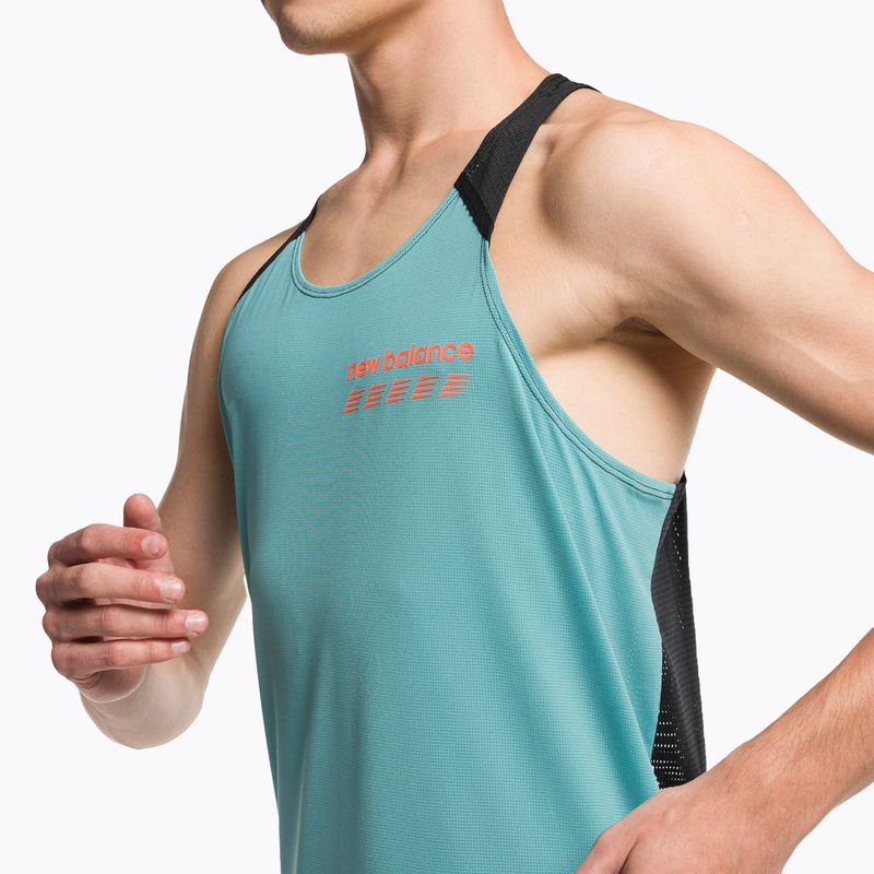 Férfi futó felső New Balance Accelerate Pacer Singlet kék MT31240FAD 4