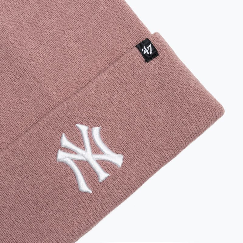 Téli sapka 47 Brand MLB New York Yankees Haymaker mauve 3