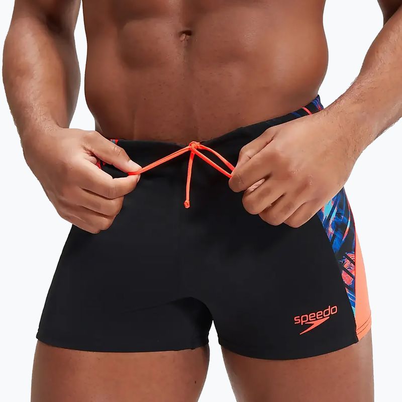Férfi Speedo ECO END+ Splice úszónadrág fekete/narancssárga 10