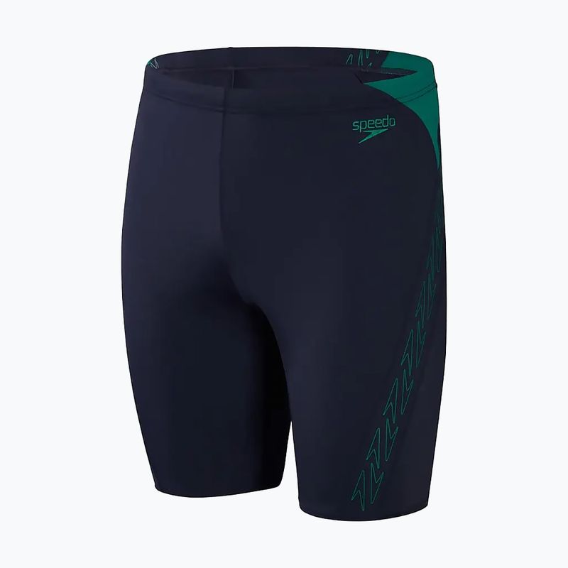 Férfi Speedo Hyper Boom Splice úszónadrág tengerészkék/zöld 5
