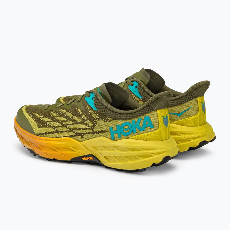 HOKA Speedgoat 5 férfi futócipő zöld-sárga 1123157-APFR 4