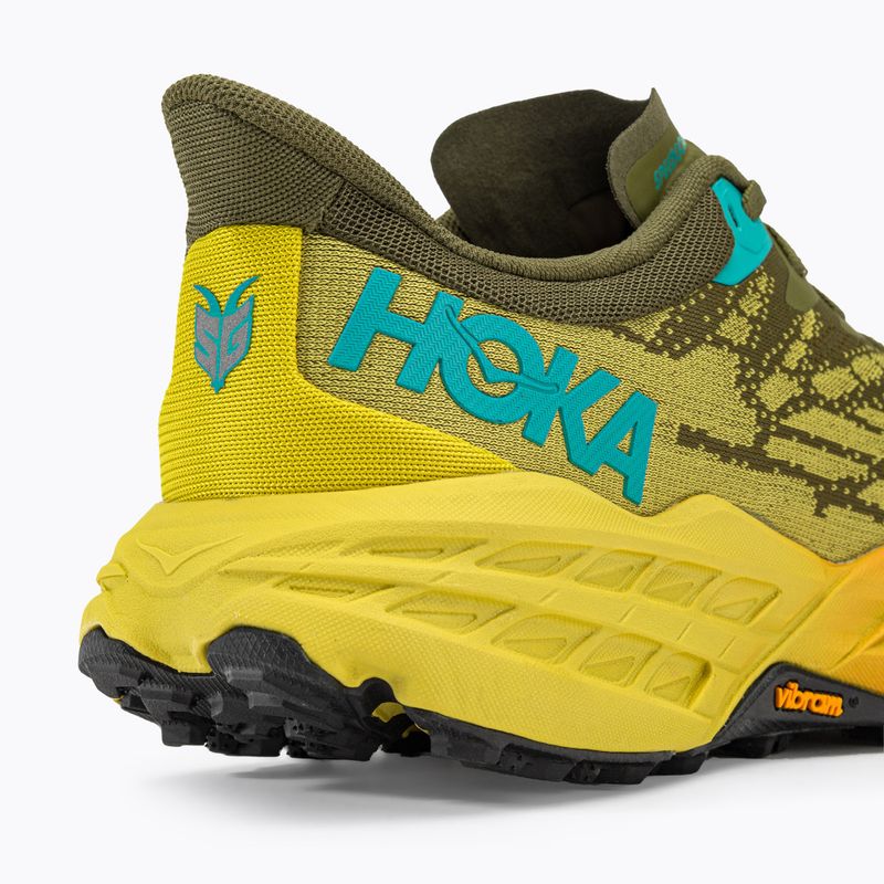 HOKA Speedgoat 5 férfi futócipő zöld-sárga 1123157-APFR 9