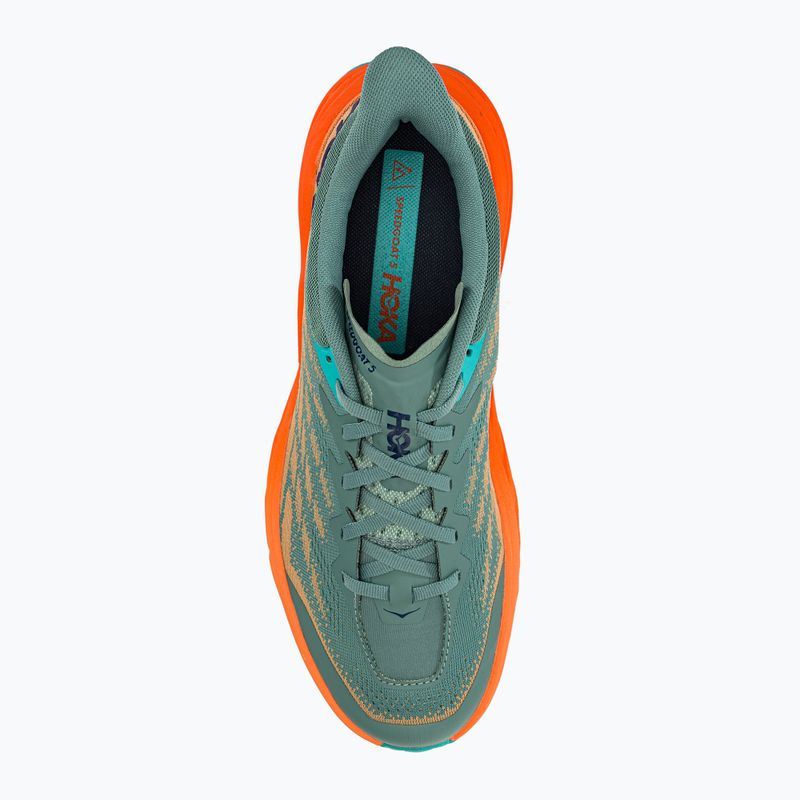 HOKA Speedgoat 5 férfi futócipő zöld-narancs 1123157-TMOR 5