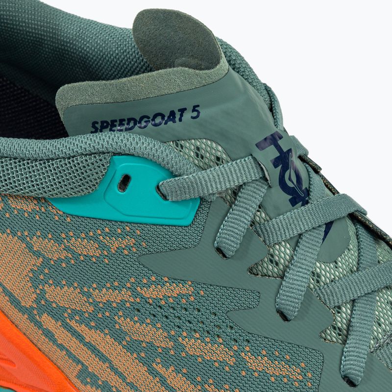 HOKA Speedgoat 5 férfi futócipő zöld-narancs 1123157-TMOR 8
