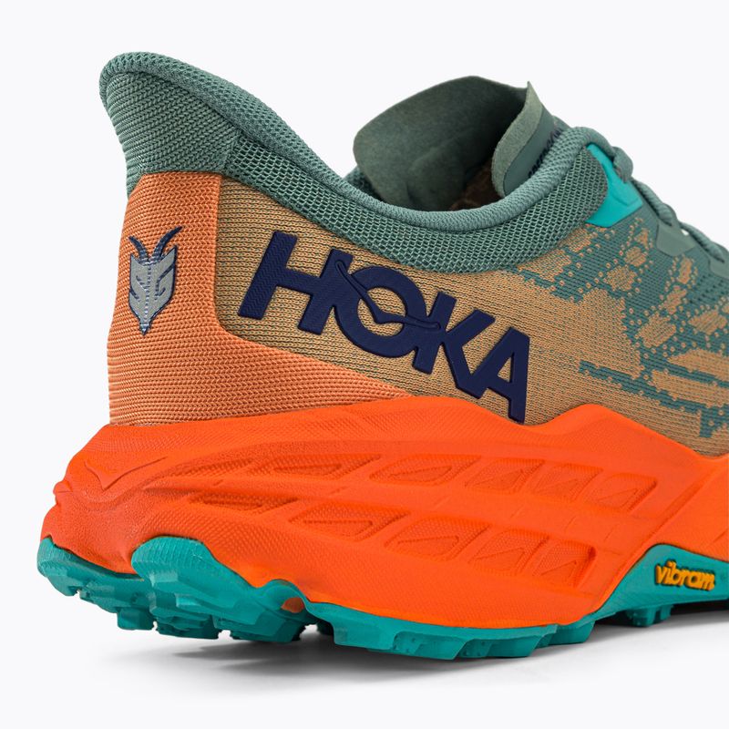 HOKA Speedgoat 5 férfi futócipő zöld-narancs 1123157-TMOR 9