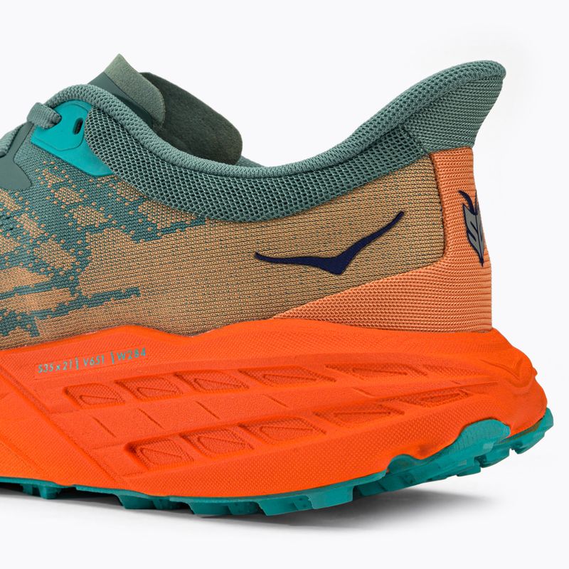HOKA Speedgoat 5 férfi futócipő zöld-narancs 1123157-TMOR 10