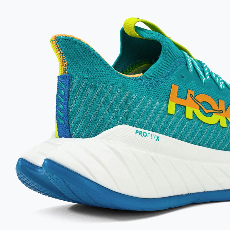 Női futócipő HOKA Carbon X 3 kék-sárga 1123193-CEPR 11