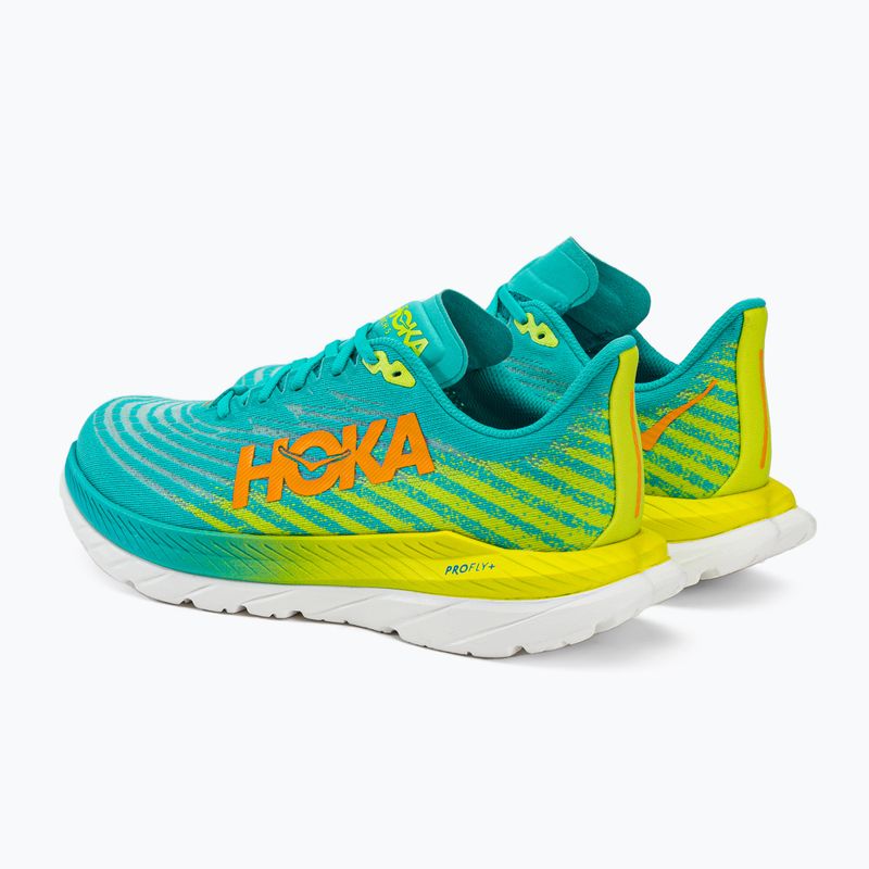 HOKA Mach 5 férfi futócipő kék/sárga 1127893-CEPR 4