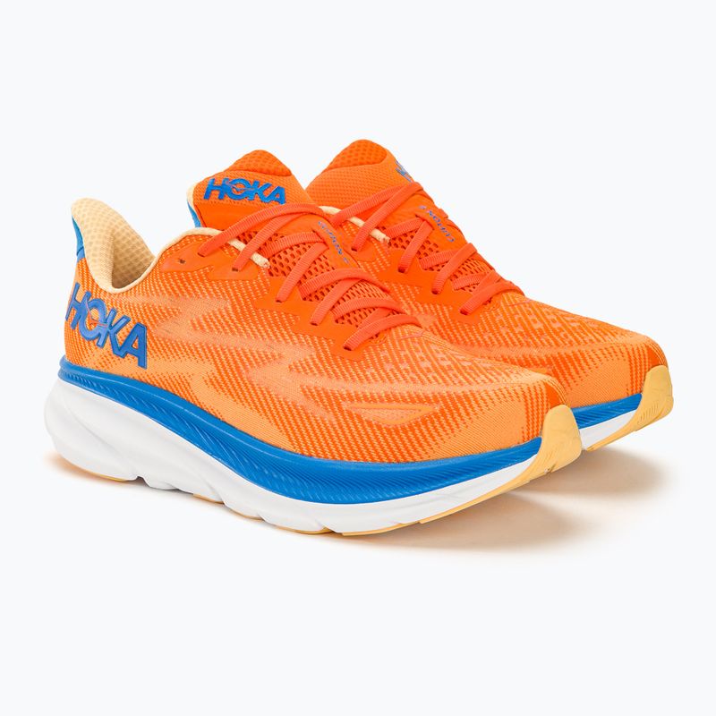 Férfi futócipő  HOKA Clifton 9 Wide vibrant orange/impala 4
