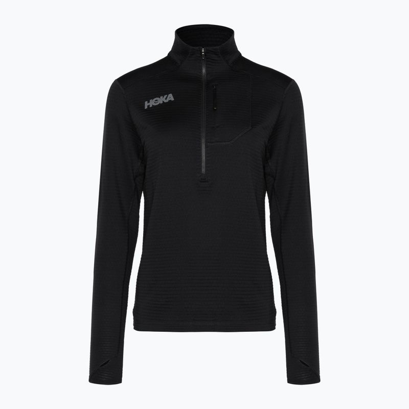 Női futó pulóver HOKA 1/2 Zip fekete