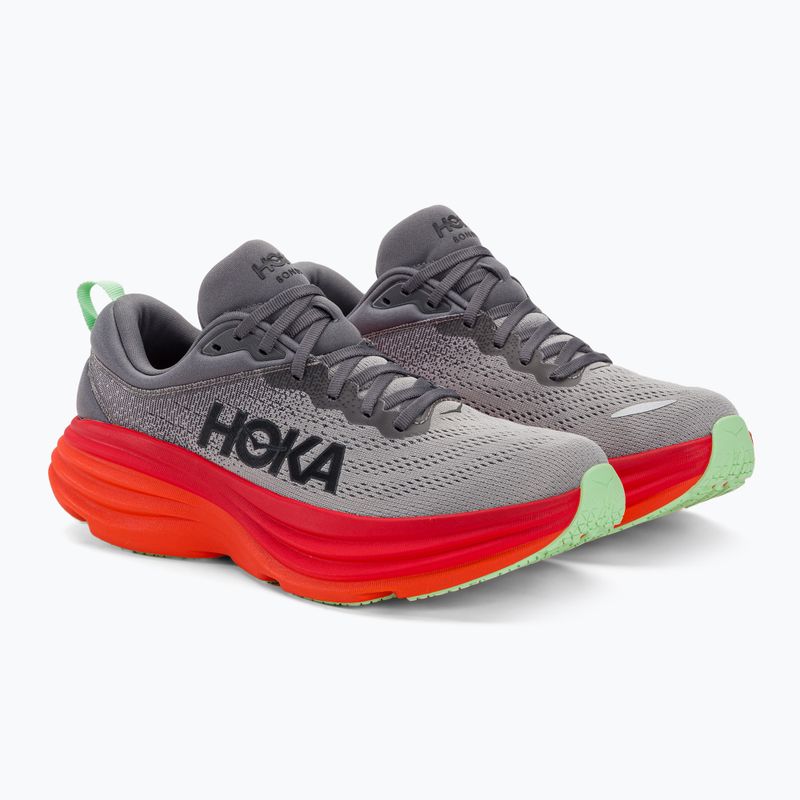 Férfi HOKA Bondi 8 castlerock/flame futócipő 4