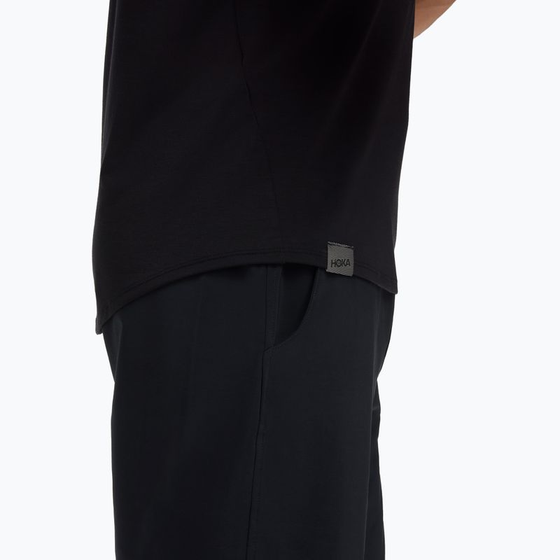 Férfi futópóló HOKA Essential Tee black 5