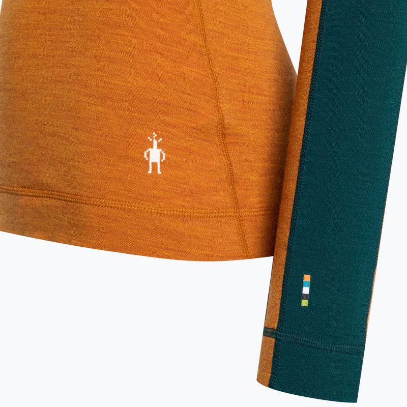 Női termoaktív pulóver Smartwool Merino Baselayer Colorblock 1/4 Zip Boxed marmalade heather 6
