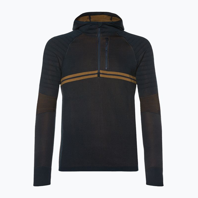Férfi Smartwool Intraknit Merino Tech deep navy-fox barna termikus melegítő pulóver 3