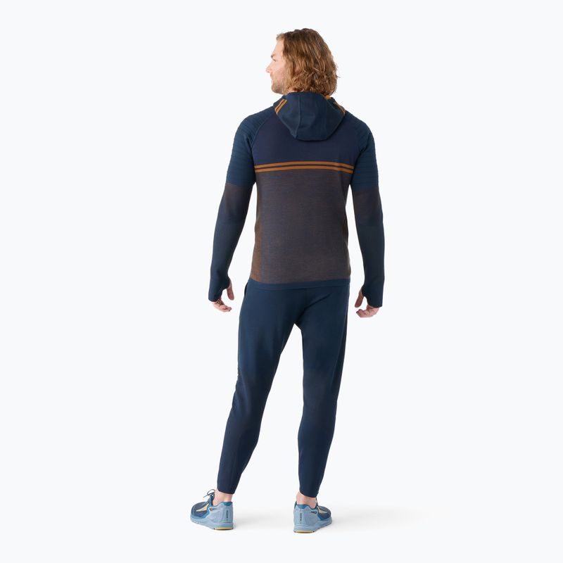 Férfi Smartwool Intraknit Merino Tech deep navy-fox barna termikus melegítő pulóver 2