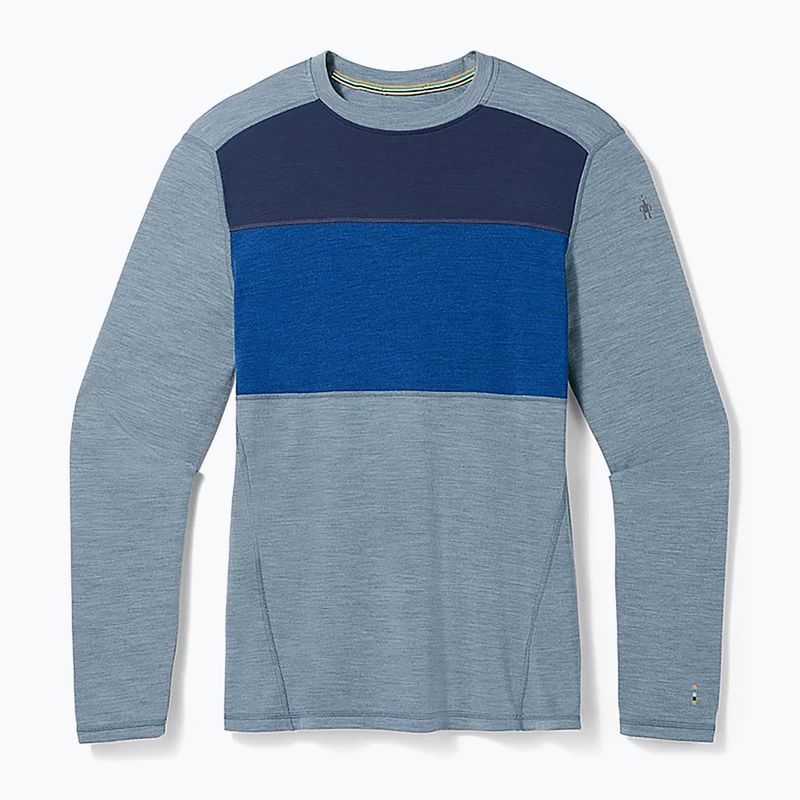 Férfi termoaktív pulóver Smartwool Thermal Merino Baselayer Colorblock Crew Boxed pewter blue 3