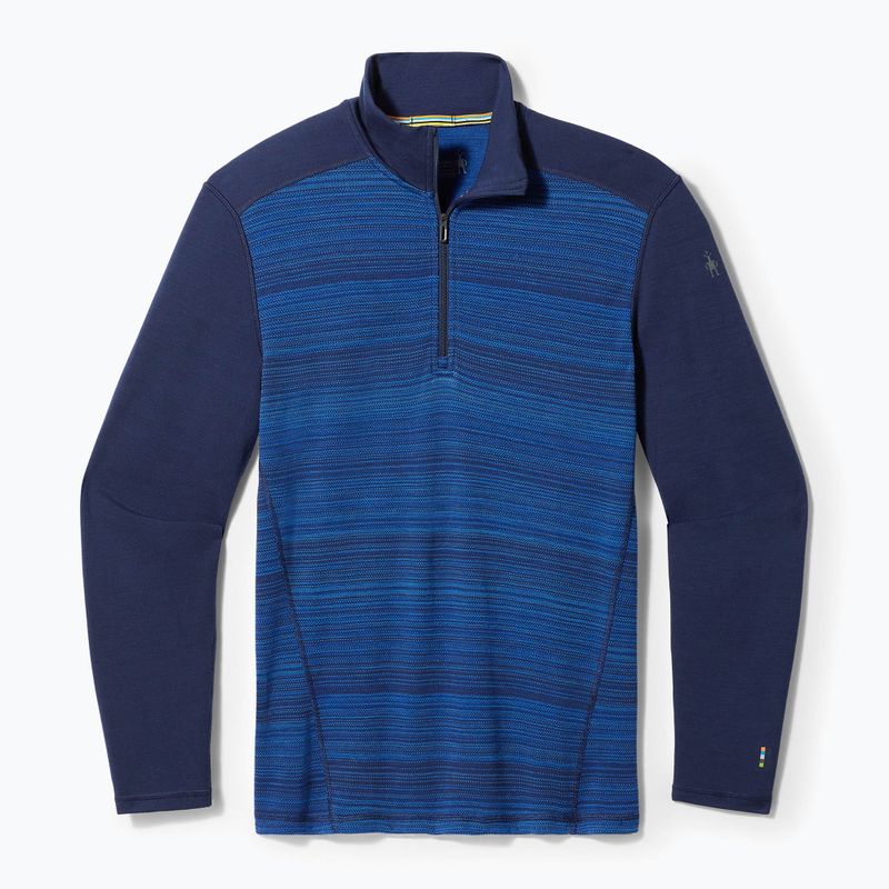 Férfi termoaktív pulóver Smartwool Merino 250 Baselayer 1/4 Zip Boxed deep navy color shift 3