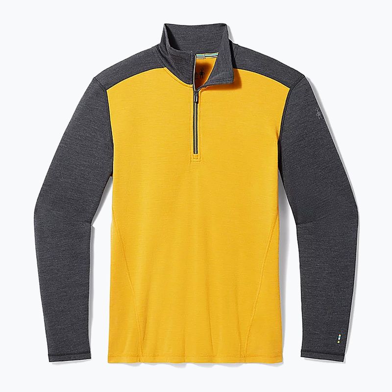 Férfi thermo hosszú ujjú Smartwool Merino 250 Baselayer 1/4 Zip Boxed charcoal honey gold 3