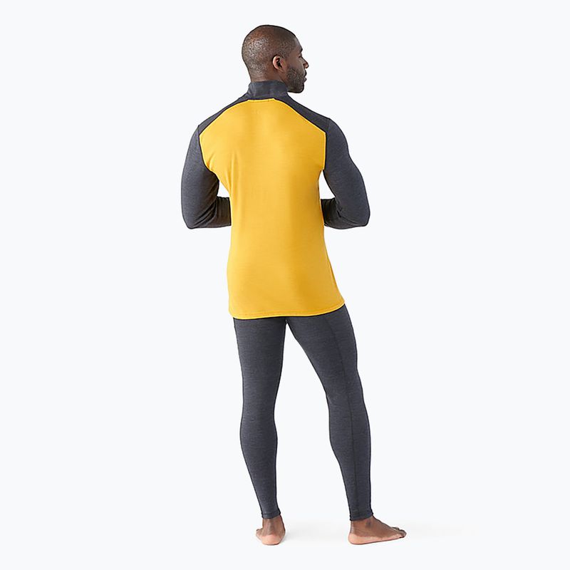 Férfi thermo hosszú ujjú Smartwool Merino 250 Baselayer 1/4 Zip Boxed charcoal honey gold 2