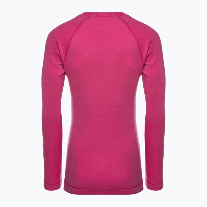 Női Smartwool Merino 250 Baselayer Crew boxed power rózsaszín termál póló 4