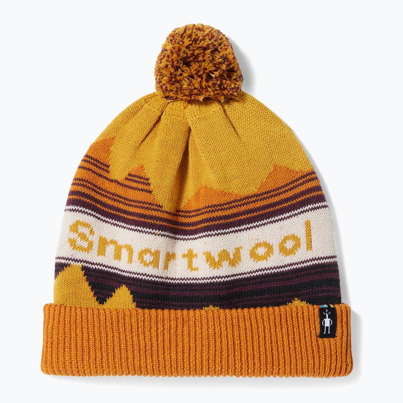 Smartwool kötött téli mintás POM méz arany heather sapka 6