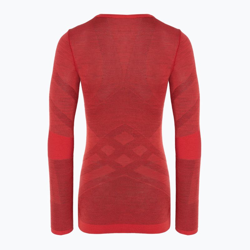 Női hőaktív pulóver Smartwool Intraknit Thermal Merino Baselayer Crew scarlet/black 2